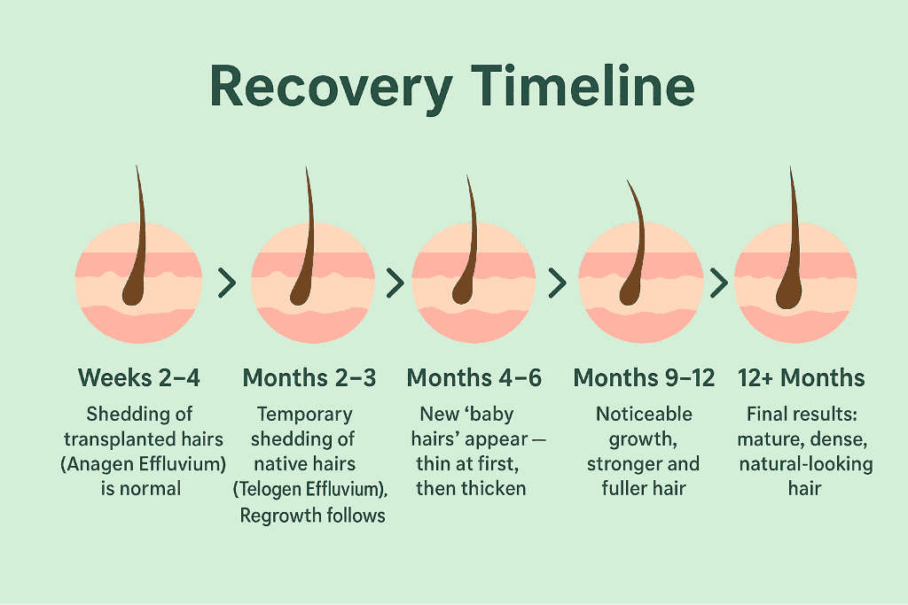 Shock hair loss recovery timeline