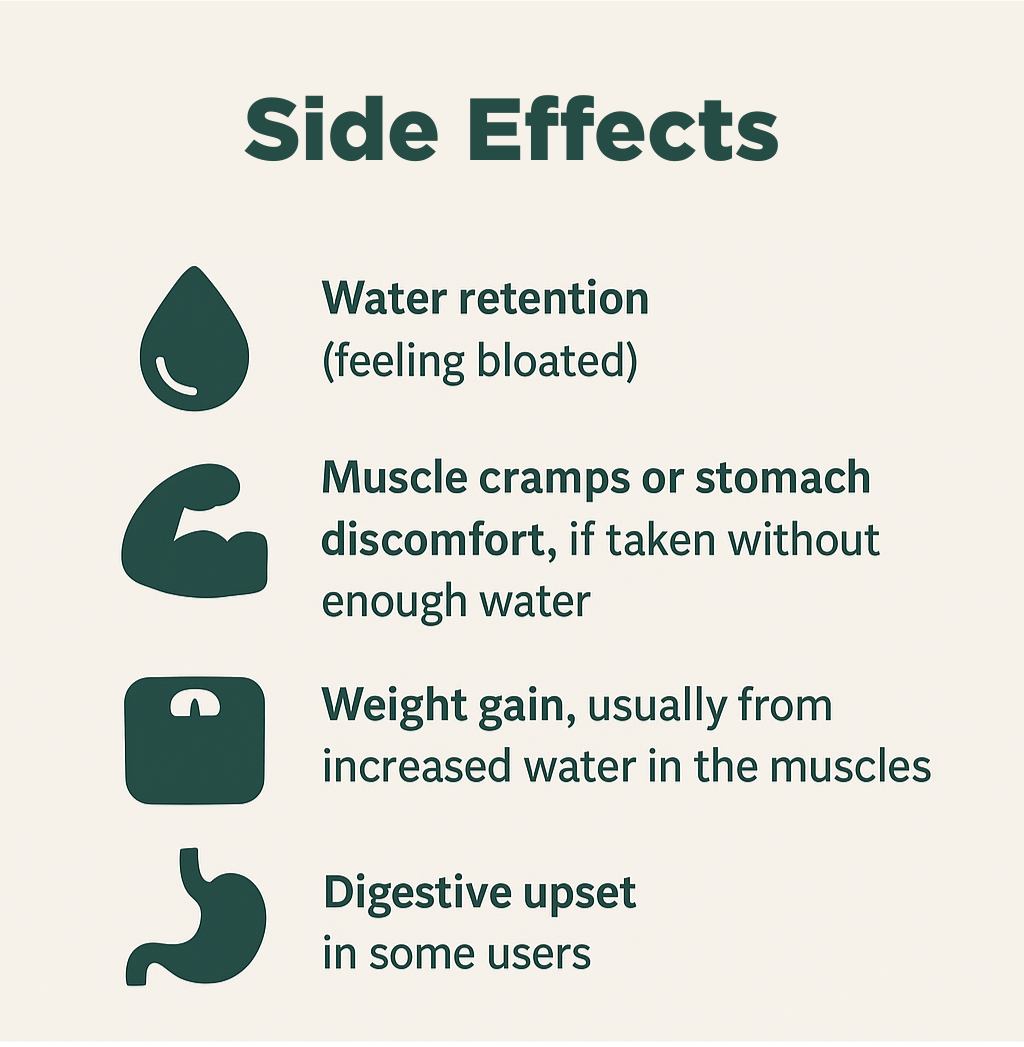 Side effects of creatine.